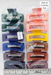 Impression Stylish Colored Plastic Hair Clutcher (Pack of 12)